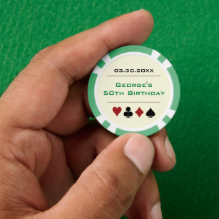 Fichas De Póquer Green Black Las Vegas Casino Poker Chip Birday