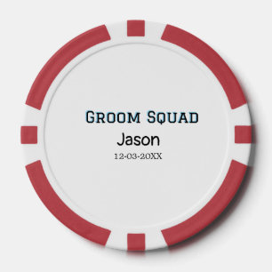 Fichas De Póquer Groom Squad groomsman despedida de soltera agregar