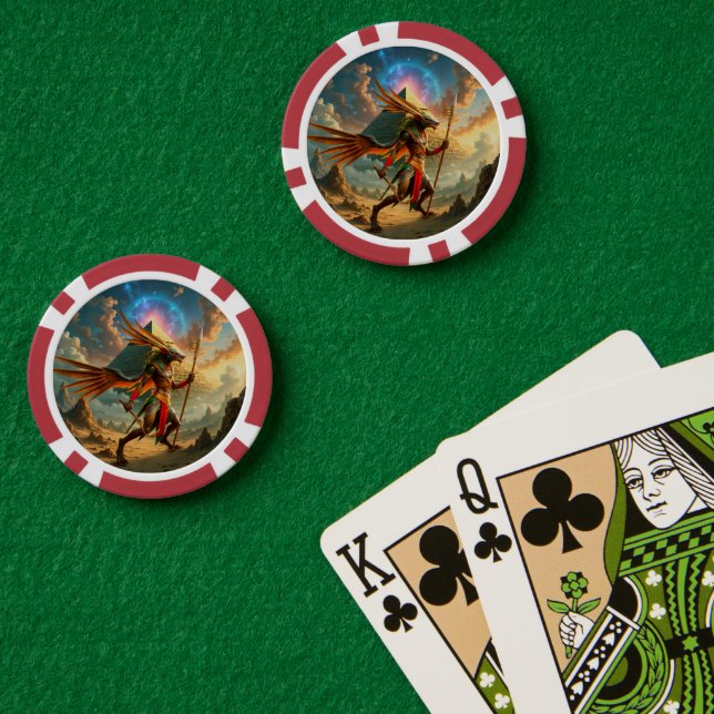 Fichas De Póquer Guardián de la Puerta Celestial – Anubis (Mesa de Poker (Doble))