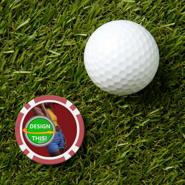Fichas De Póquer ¡Guay! Chips de póker - Rojo - Personalizado (Marcador de pelotas de golf)