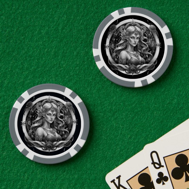 Fichas De Póquer Guión moderno Oro Azul Rótulo de Maiden Personaliz (Subido por el creador)