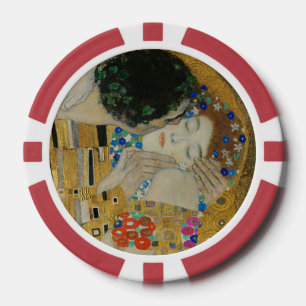 Fichas De Póquer Gustav Klimt El Beso Pintura Clásica