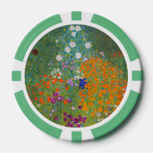 Fichas De Póquer Gustav Klimt - Jardín de flores