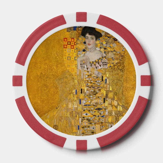 Fichas De Póquer Gustav Klimt - Retrato de Adele Bloch-Bauer I (Anverso)