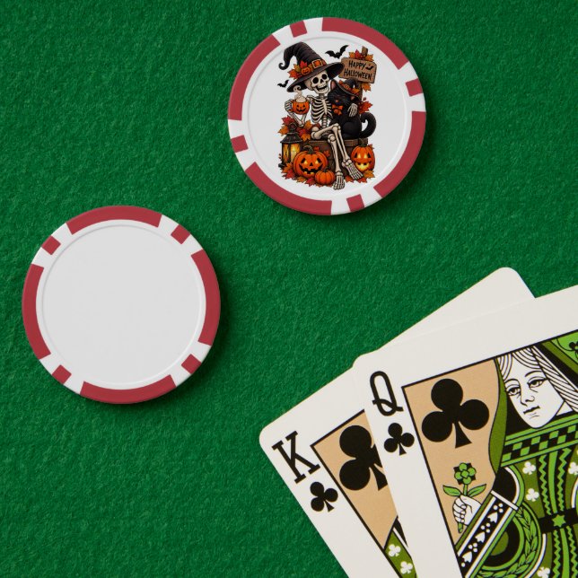 Fichas De Póquer Halloween  (Mesa de Poker (Doble))