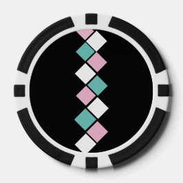 Fichas De Póquer Harlequin Poker Chips (Negro, Aqua y Rosa)