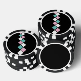 Fichas De Póquer Harlequin Poker Chips (Negro, Aqua y Rosa)
