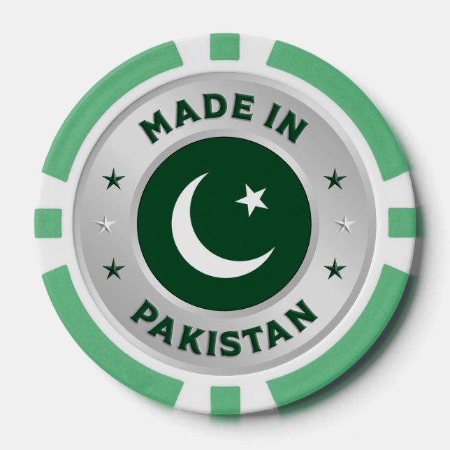Fichas De Póquer Hecho en Pakistán (Anverso)