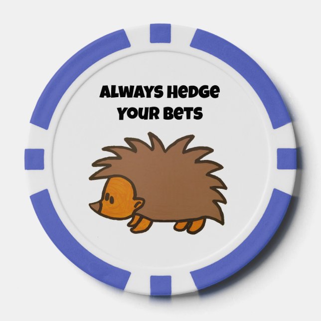 Fichas De Póquer Hedge Your Bets Hedgehog Funny Gambling Personaliz (Anverso)