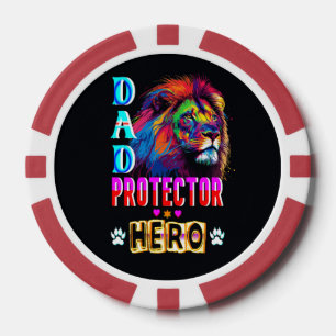 Fichas De Póquer Héroe del protector de papá