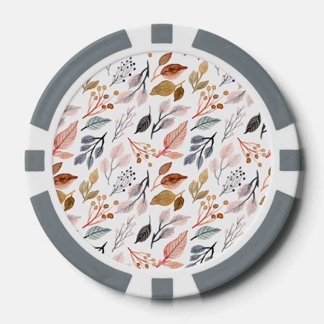 Fichas De Póquer hojas de árbol (Anverso)