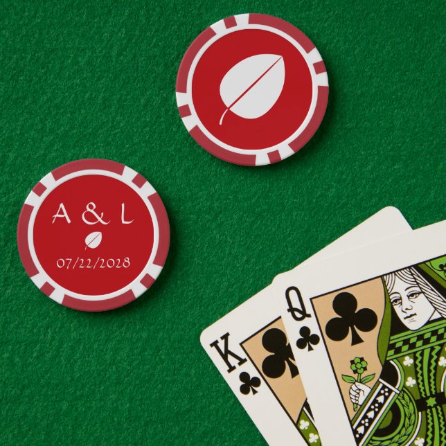 Fichas De Póquer Hojas de otoño en cerezo (Mesa de Poker (Doble))