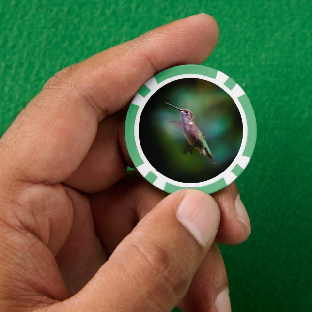 Fichas De Póquer Hummingbird - Fotografía original (Mano)