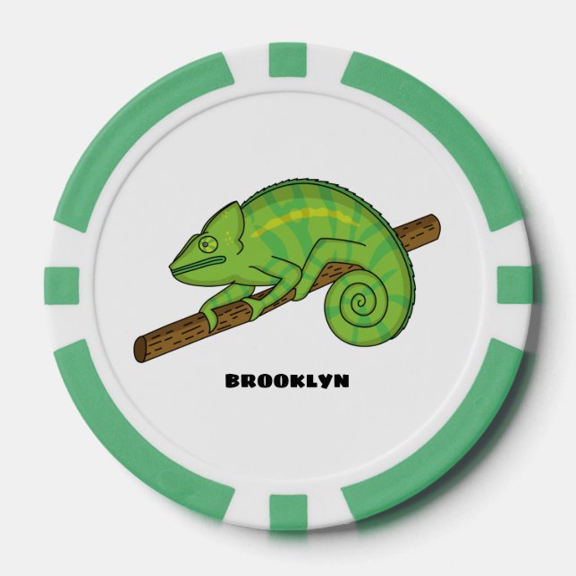 Fichas De Póquer Ilustracion Chameleon de Parson (Anverso)