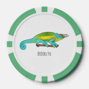 Fichas De Póquer Ilustracion chameleon personalizado de Jackson