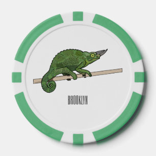 Fichas De Póquer Ilustracion chameleon personalizado de Jackson