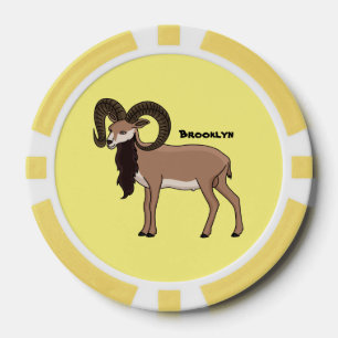Fichas De Póquer Ilustracion de cabra de Mouflon