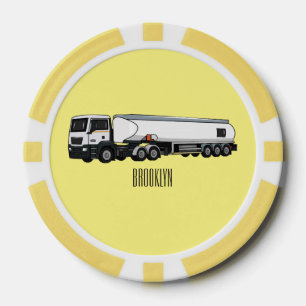 Fichas De Póquer Ilustración de caricatura de transporte de combust