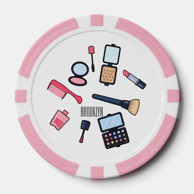 Fichas De Póquer Ilustracion de cosméticos/personalizados de maquil (Anverso)