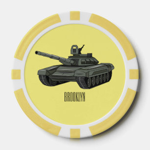 Fichas De Póquer Ilustración de dibujos animados de tanque