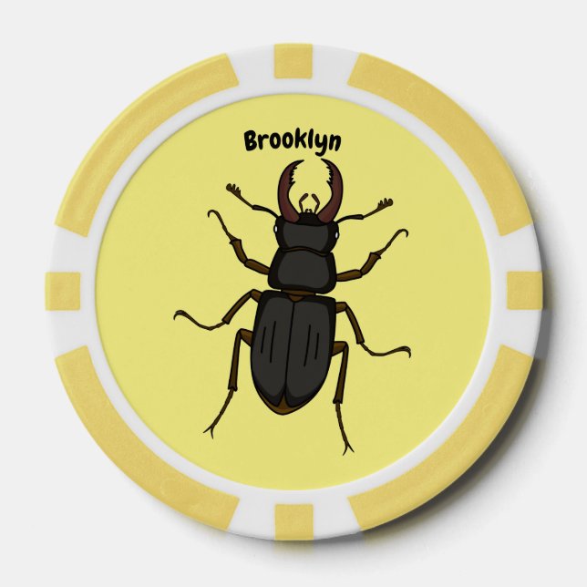 Fichas De Póquer Ilustracion de insectos Stag (Anverso)