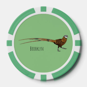 Fichas De Póquer Ilustracion de pájaro faisán de Reeves