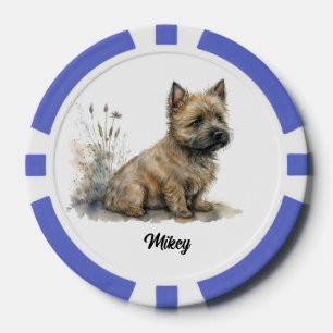 Fichas De Póquer Ilustracion de perro lindo - Cairn Terrier