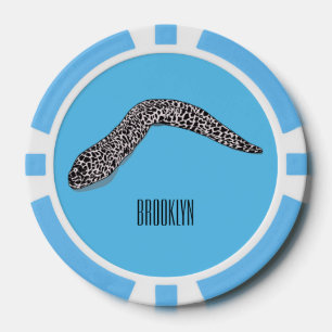 Fichas De Póquer Ilustracion de personalizado de anguila moray loca