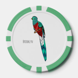Fichas De Póquer Ilustracion de personalizado de aves quetzales res