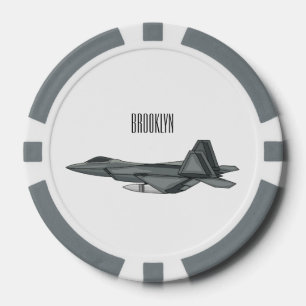 Fichas De Póquer Ilustracion de personalizado de aviones de combate