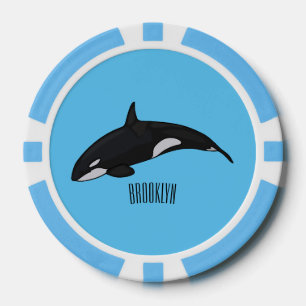Fichas De Póquer Ilustracion de personalizado de ballenas asesina
