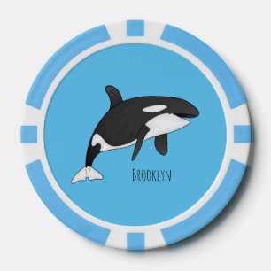 Fichas De Póquer Ilustracion de personalizado de ballenas asesina