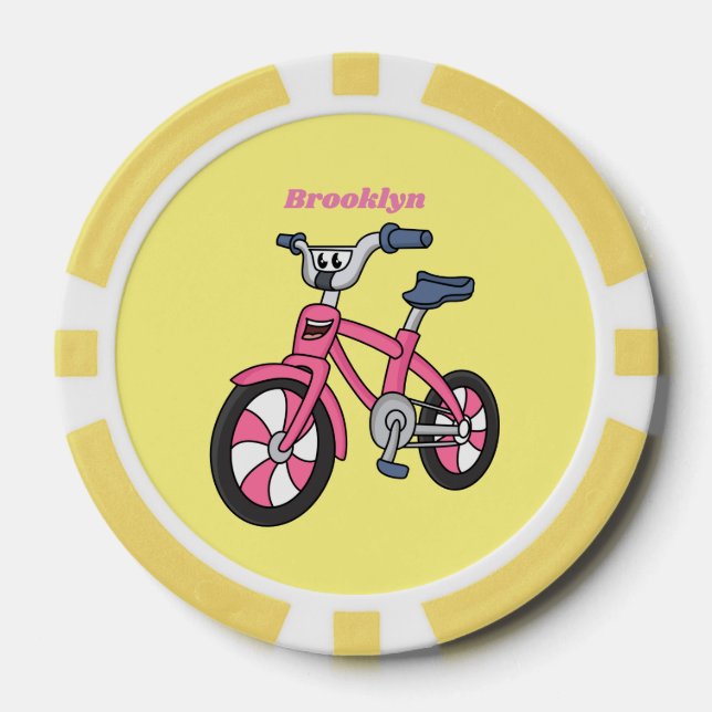 Fichas De Póquer Ilustracion de personalizado de bicicleta de niños (Anverso)
