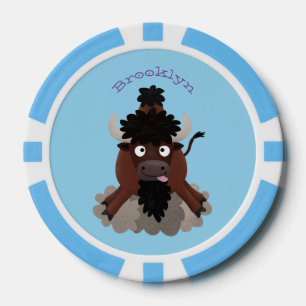 Fichas De Póquer Ilustracion de personalizado de bisontes búfalos d