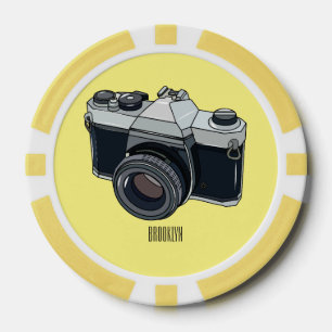 Fichas De Póquer Ilustracion de personalizado de cámara de cine