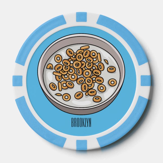 Fichas De Póquer Ilustracion de personalizado de cereales (Anverso)