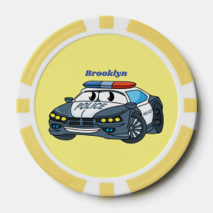 Fichas De Póquer Ilustracion de personalizado de coche de policía f