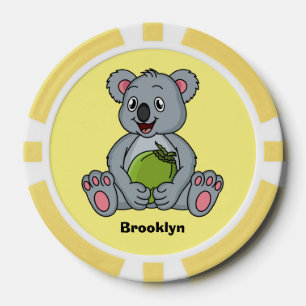 Fichas De Póquer Ilustracion de personalizado de coco y koala cuta