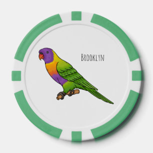 Fichas De Póquer Ilustracion de personalizado de cocodrilo arcoiris