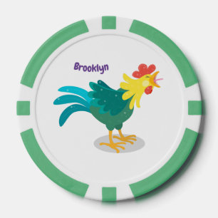 Fichas De Póquer Ilustracion de personalizado de gallo de entrego g