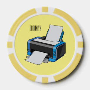 Fichas De Póquer Ilustracion de personalizado de impresora