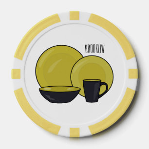 Fichas De Póquer Ilustracion de personalizado de juego de mesa