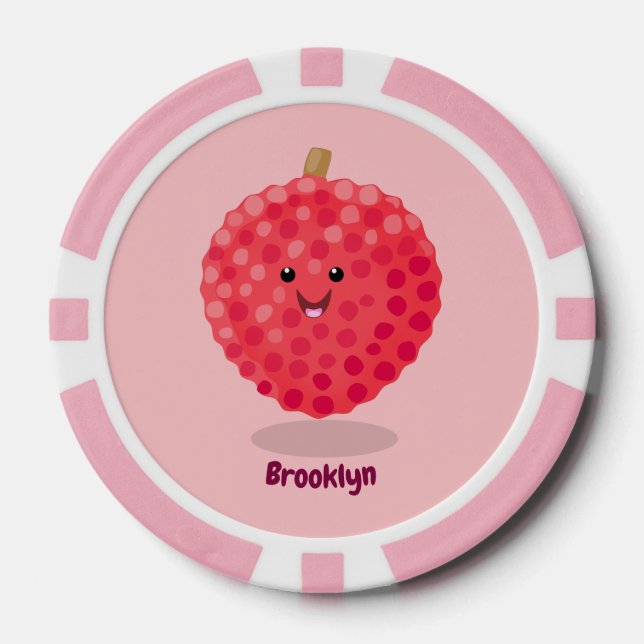 Fichas De Póquer Ilustracion de personalizado de linché rosado (Anverso)