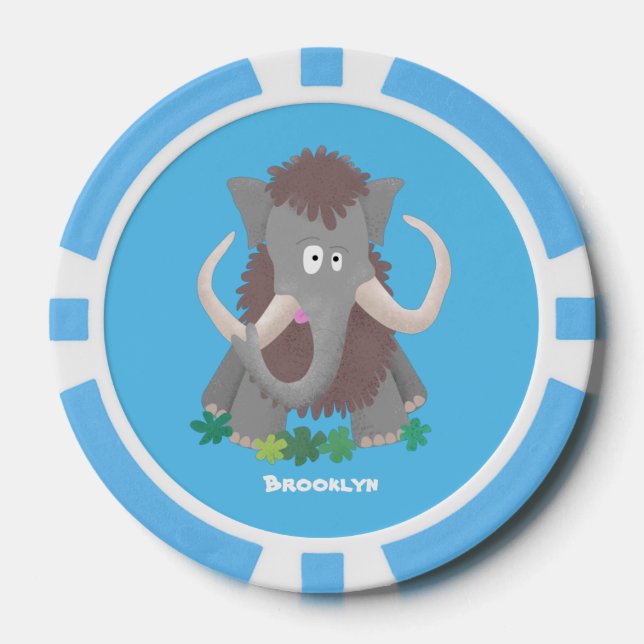 Fichas De Póquer Ilustracion de personalizado de mamut bobo gracios (Anverso)