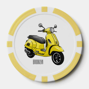 Fichas De Póquer Ilustracion de personalizado de motocicleta con ci