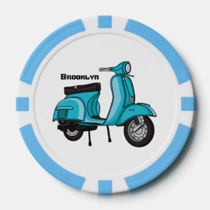 Fichas De Póquer Ilustracion de personalizado de motocicletas con c