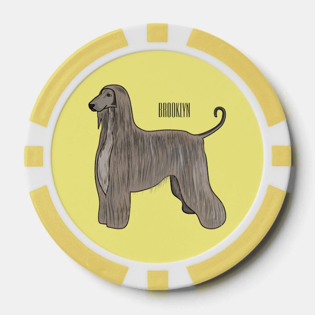 Fichas De Póquer Ilustracion de personalizado de perro de perro per (Anverso)