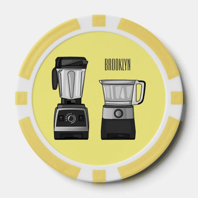 Fichas De Póquer Ilustracion de personalizado de procesador y mezcl (Anverso)