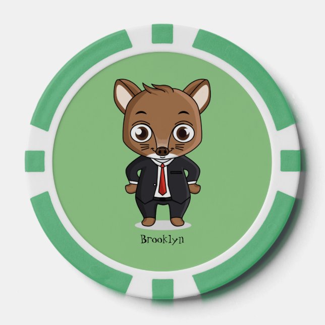 Fichas De Póquer Ilustracion de personalizado de rata (Anverso)