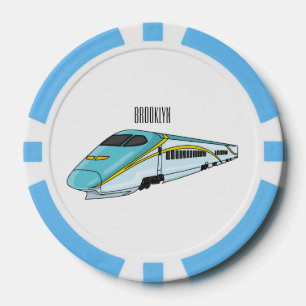 Fichas De Póquer Ilustracion de personalizado de trenes de alta vel